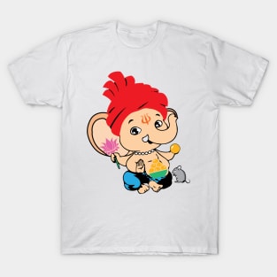 Cute Bal Ganesh Ganapathy Baby Hindu God T-Shirt